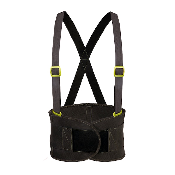 Shoulder strap-back support belt with elastic reinforced S